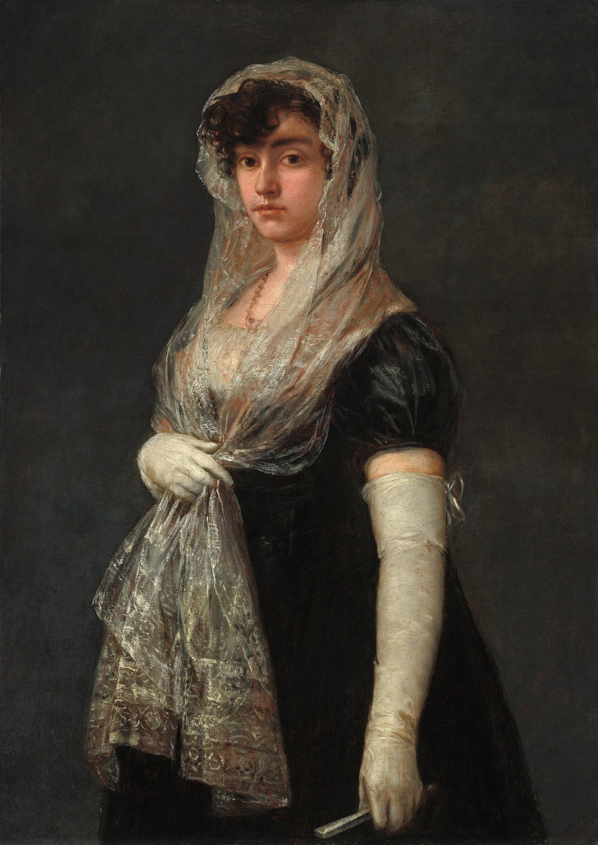 Francisco de Goya - Young Lady Wearing a Mantilla and Basquina (circa 1800-1805)