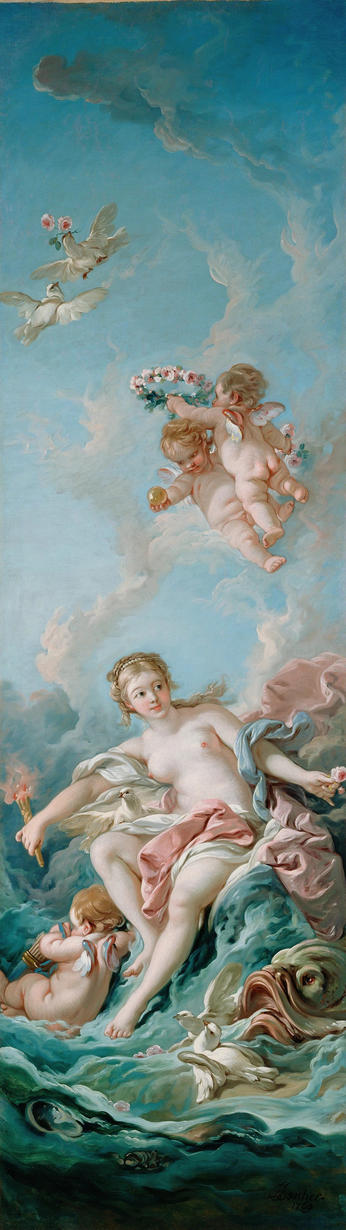 François Boucher - Venus on The Waves (1769)