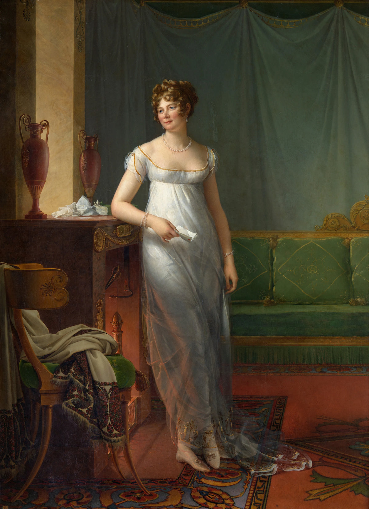 François Gérard - Madame Charles Maurice de Talleyrand Périgord (circa 1804)