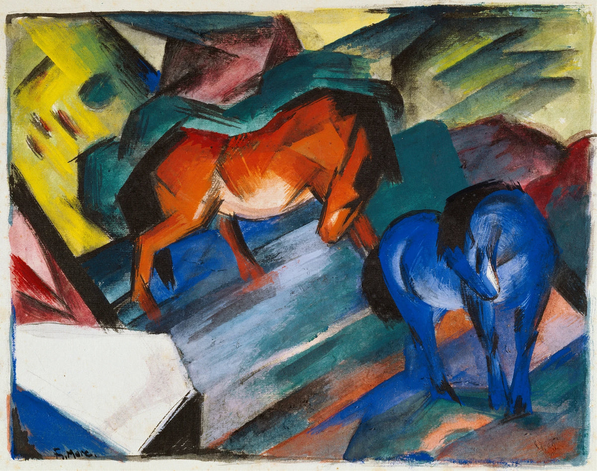 Franz Marc - Red and blue horse (1912)