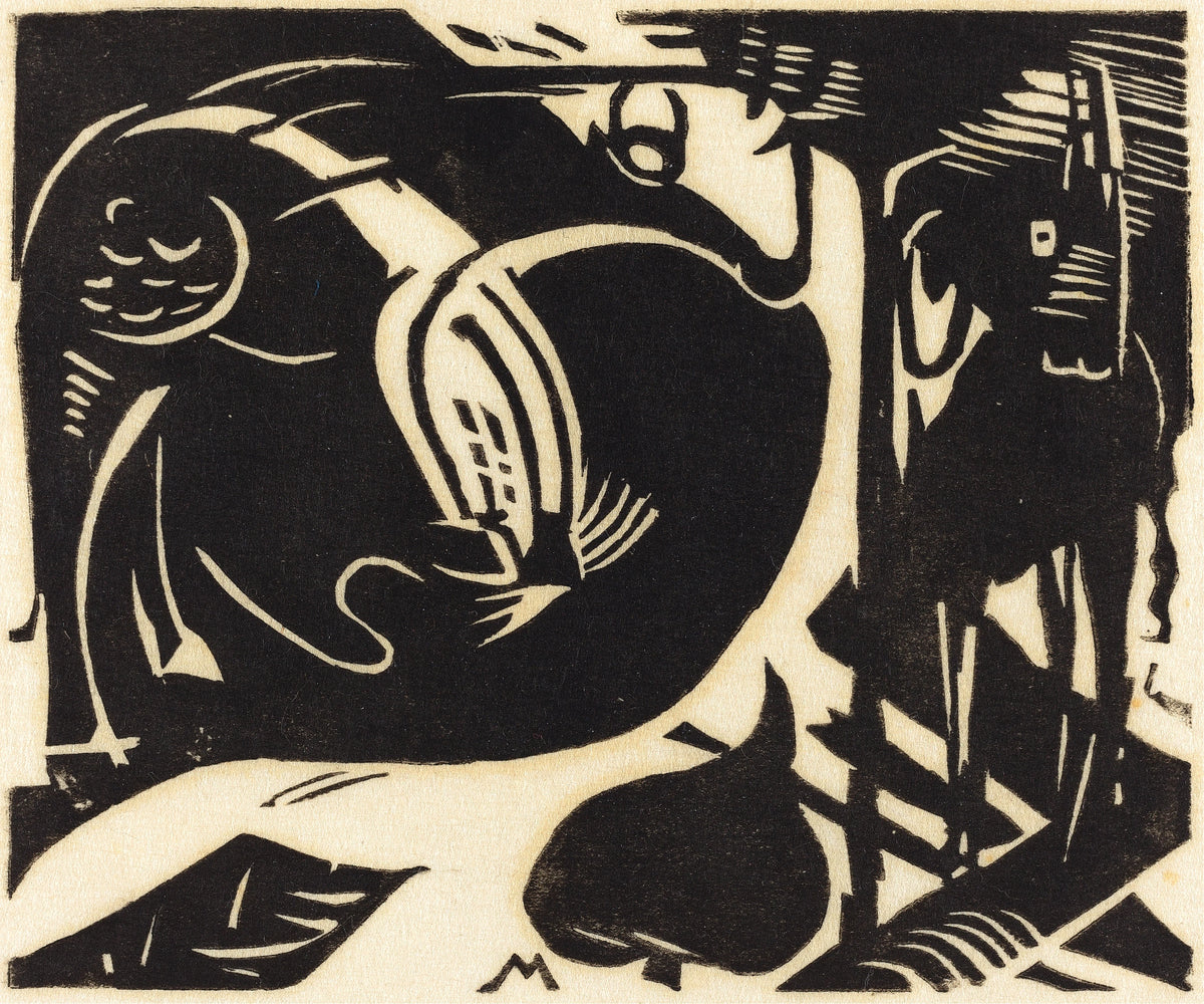 Franz Marc - Two Mythical Animals (Zwei Fabeltiere) (1914)