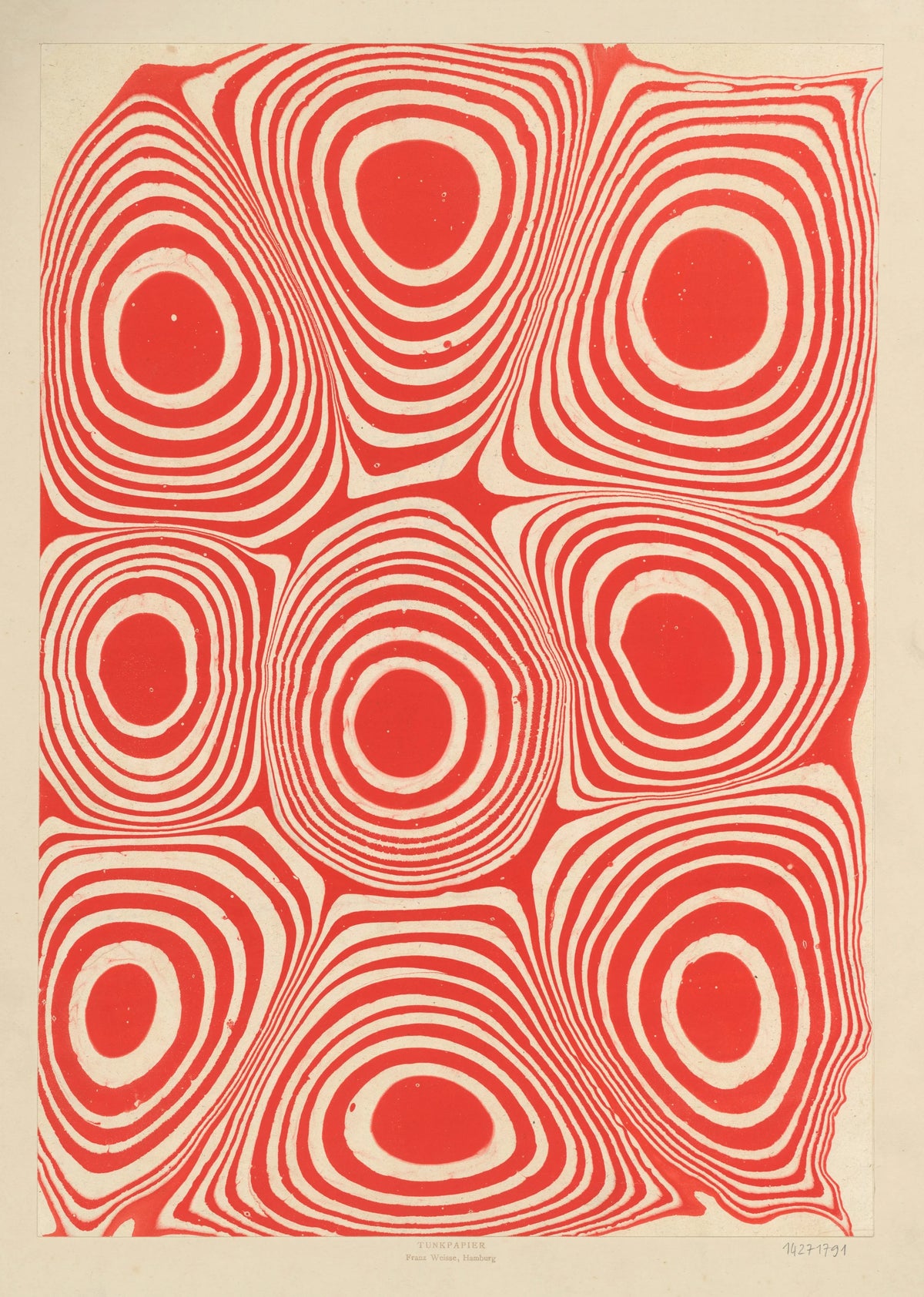 Franz Weisse - Marmorpapier (Kreise und kreisförmige Ringe) (1900-1921)