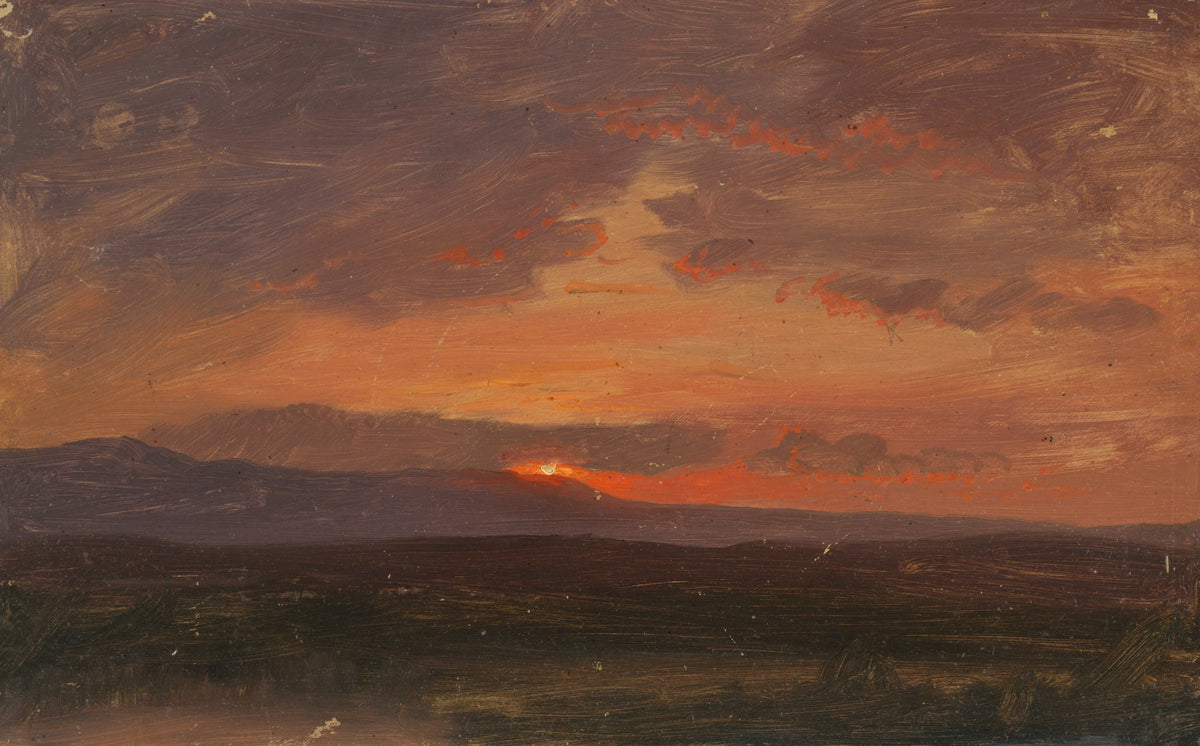 Frederic Edwin Church - Hudson Valley, New York with Sun Setting Behind the Catskill Mountains (1855-65)
