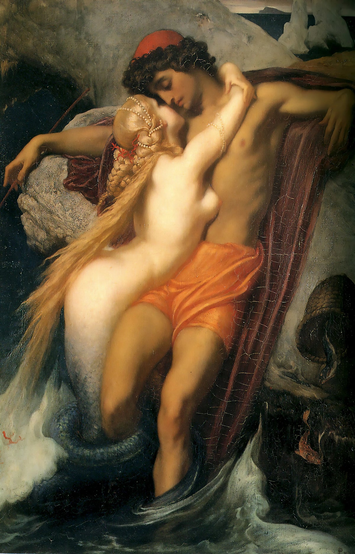 Frederic Leighton - The Fisherman And The Syren (1856-1858)