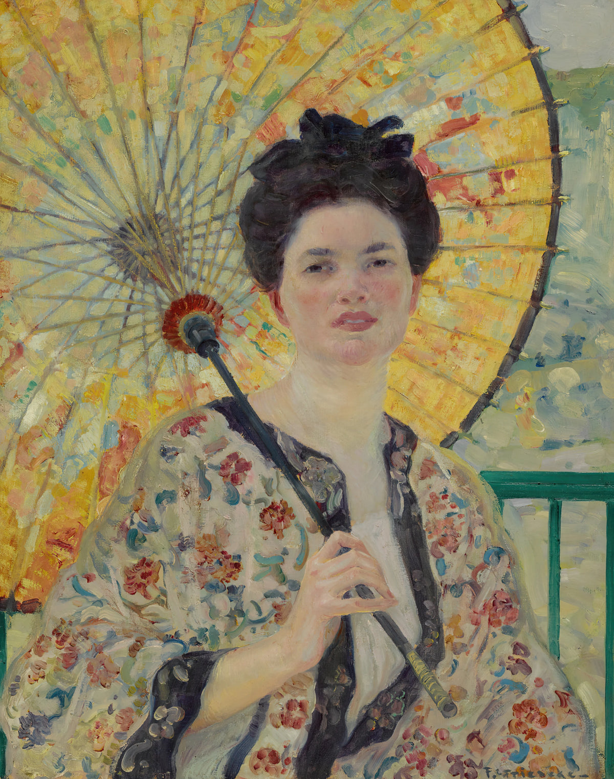 Frederick Carl Frieseke - Japanese Parasol (circa 1913)