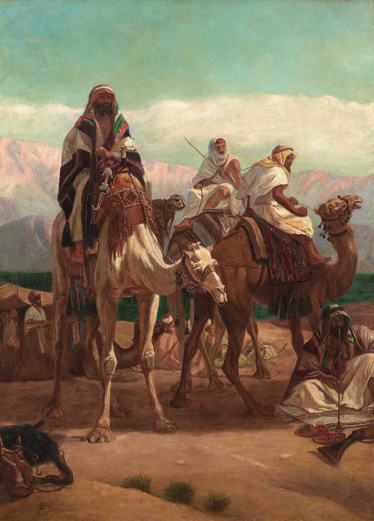 Frederick Goodall - An Arab encampment (1896)