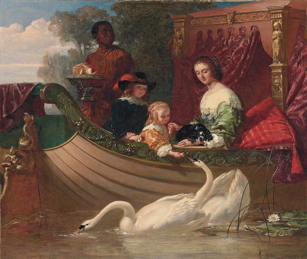 Frederick Goodall - Queen Henrietta Maria and her Children (1852)