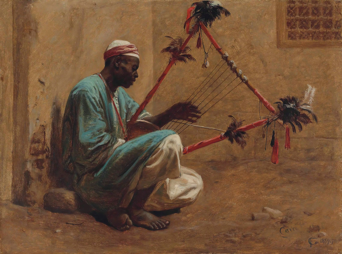 Frederick Goodall - The Kissar Player (1859)