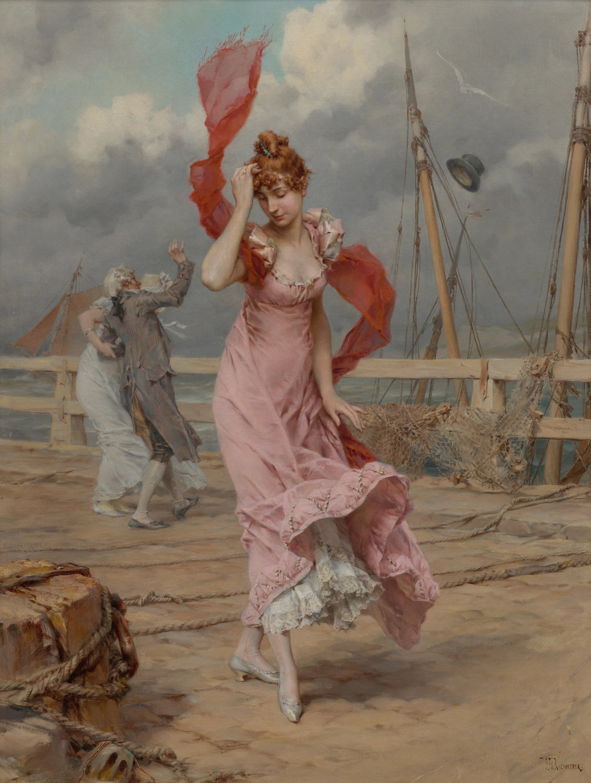 Frederik Hendrik Kaemmerer - A Blustery Day (c. 1860s)
