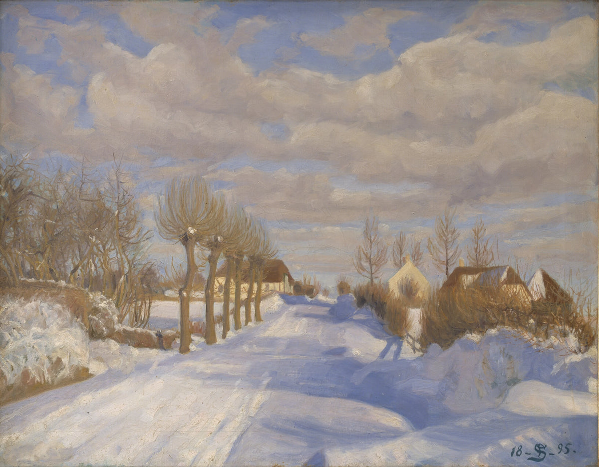 Fritz Syberg - Snow-Covered Highroad in the Sunshine (1894-1895)