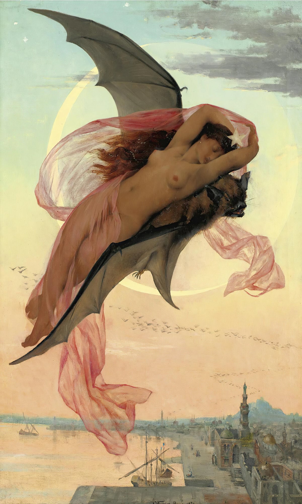 Gabriel Ferrier - Moonlit Dreams (1874)