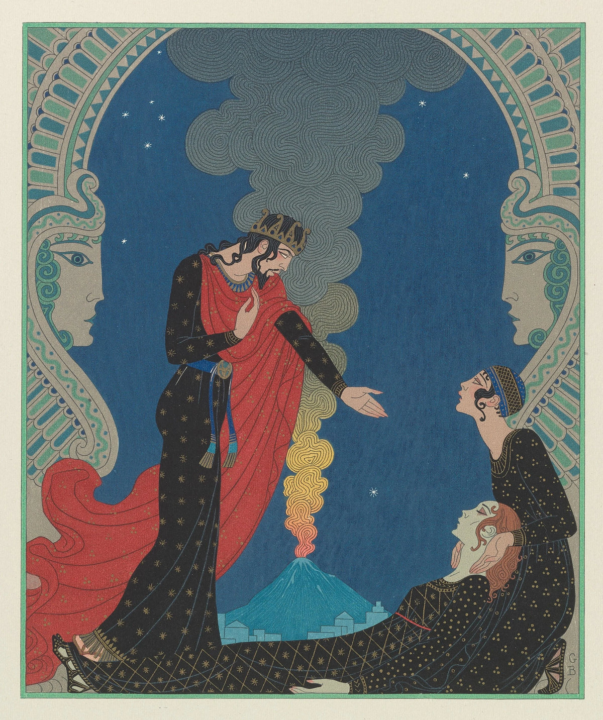 George Barbier - Empedocles and Panthea (1929)