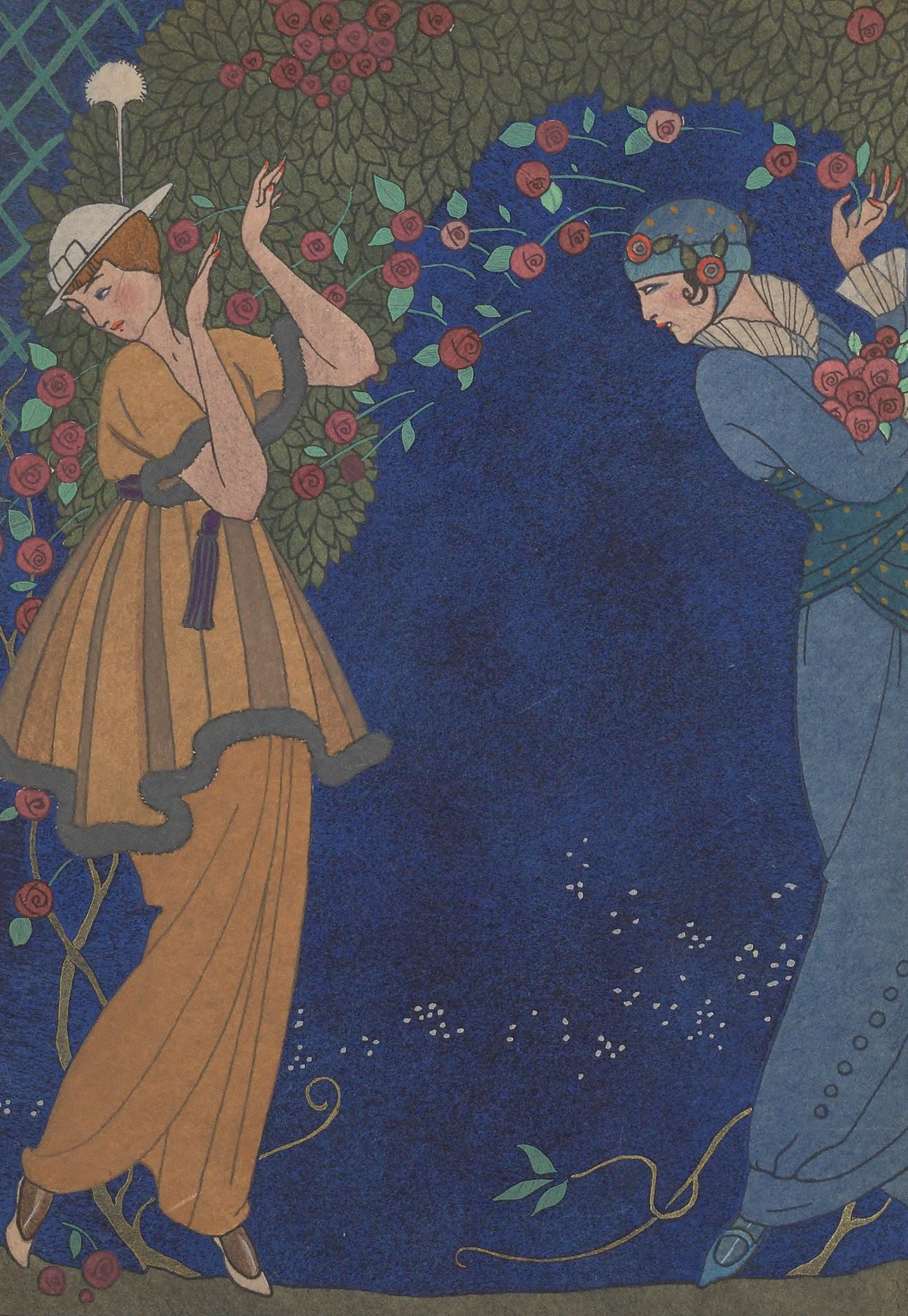 George Barbier - Roses dan la nuit (1914)