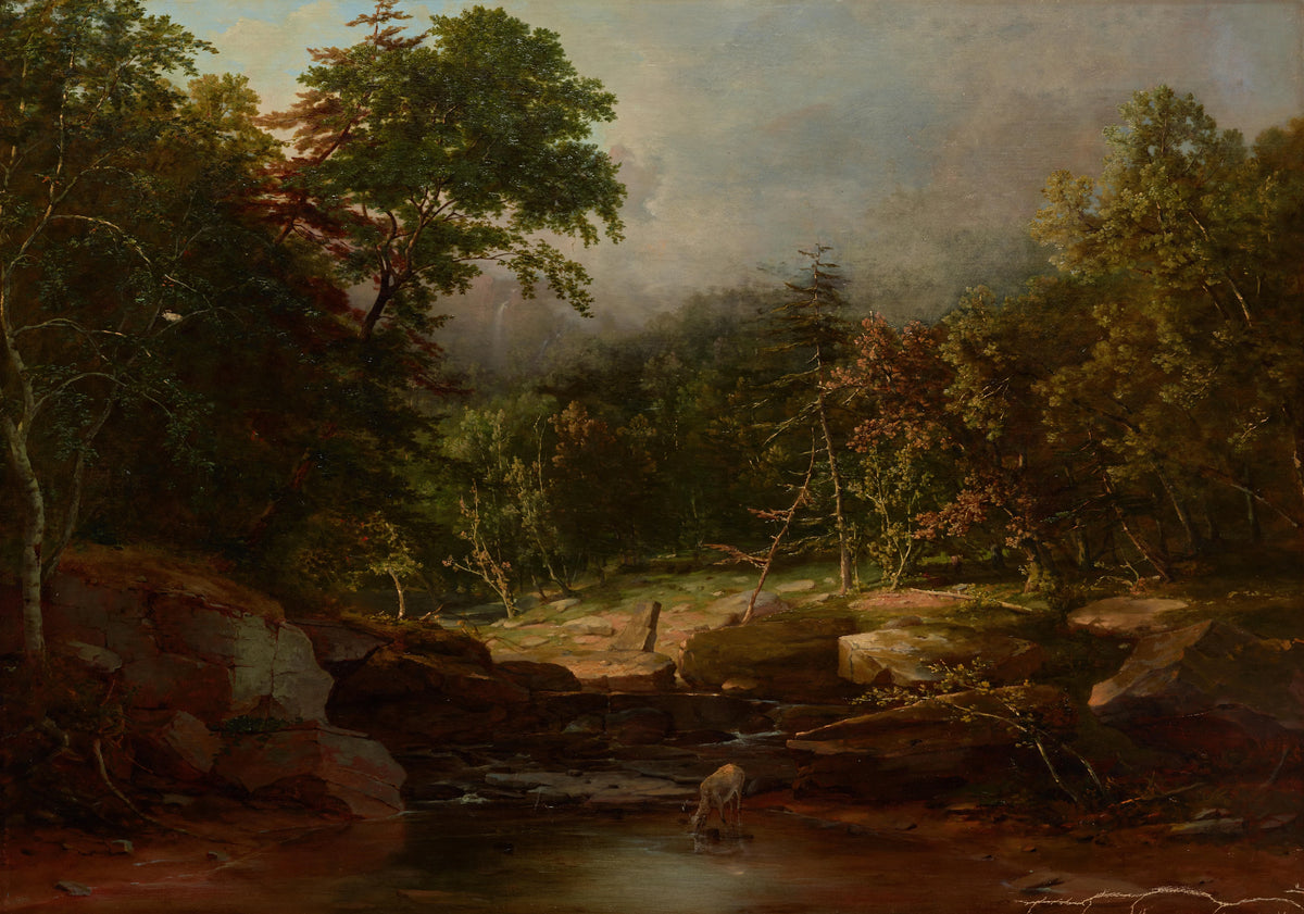 George Inness - Stream in the Mountains  (1850s)