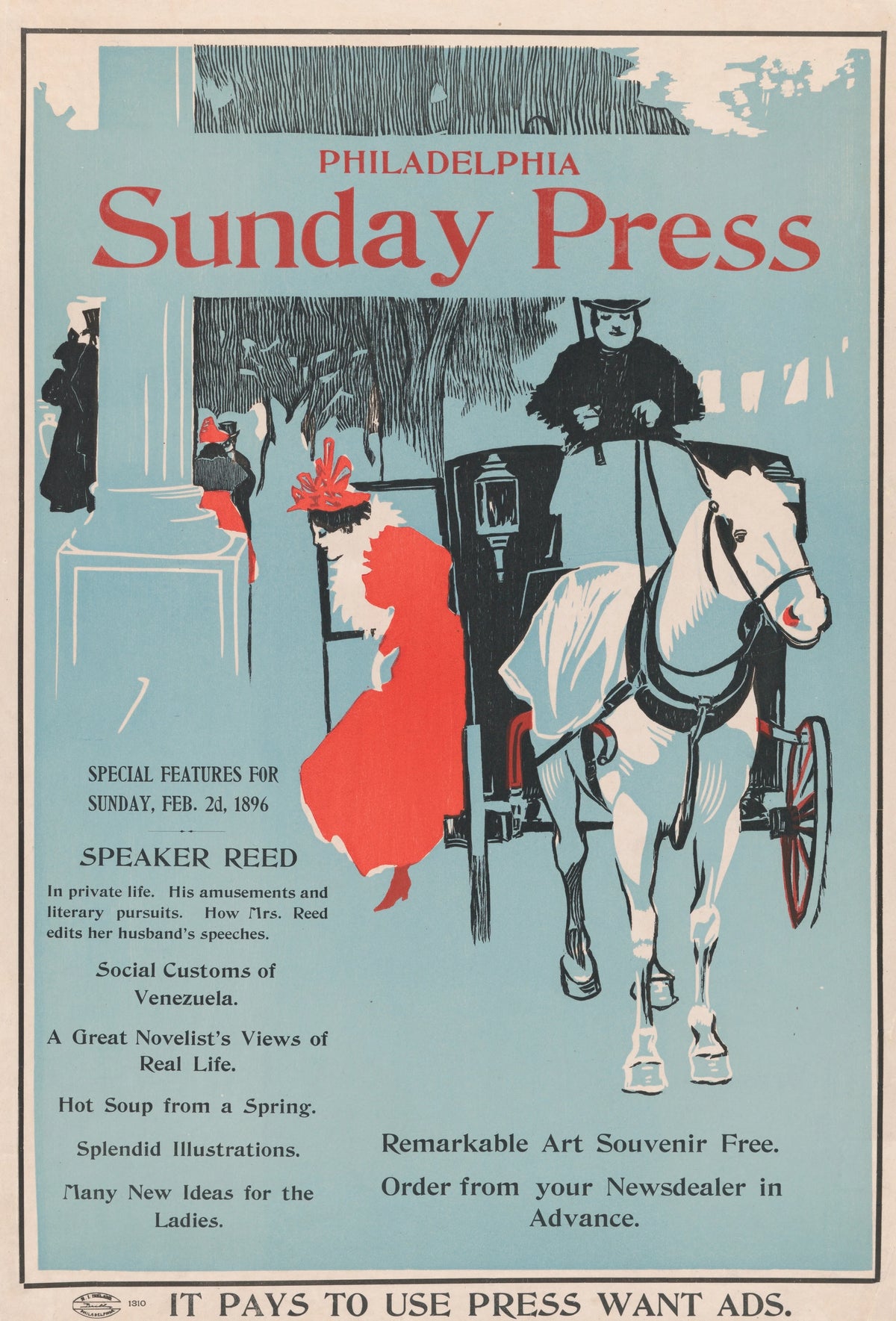 George Reiter Brill - Philadelphia Sunday Press; February 2nd (1896)