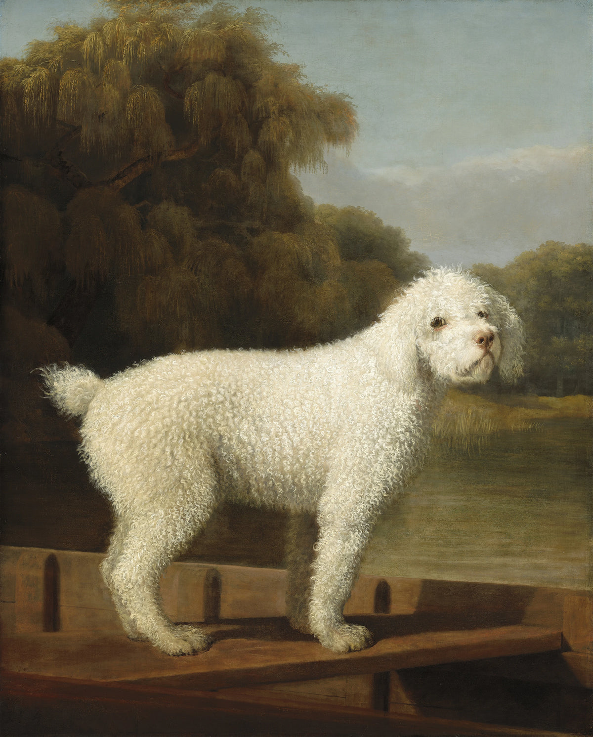 George Stubbs - White Poodle in a Punt (circa 1780)