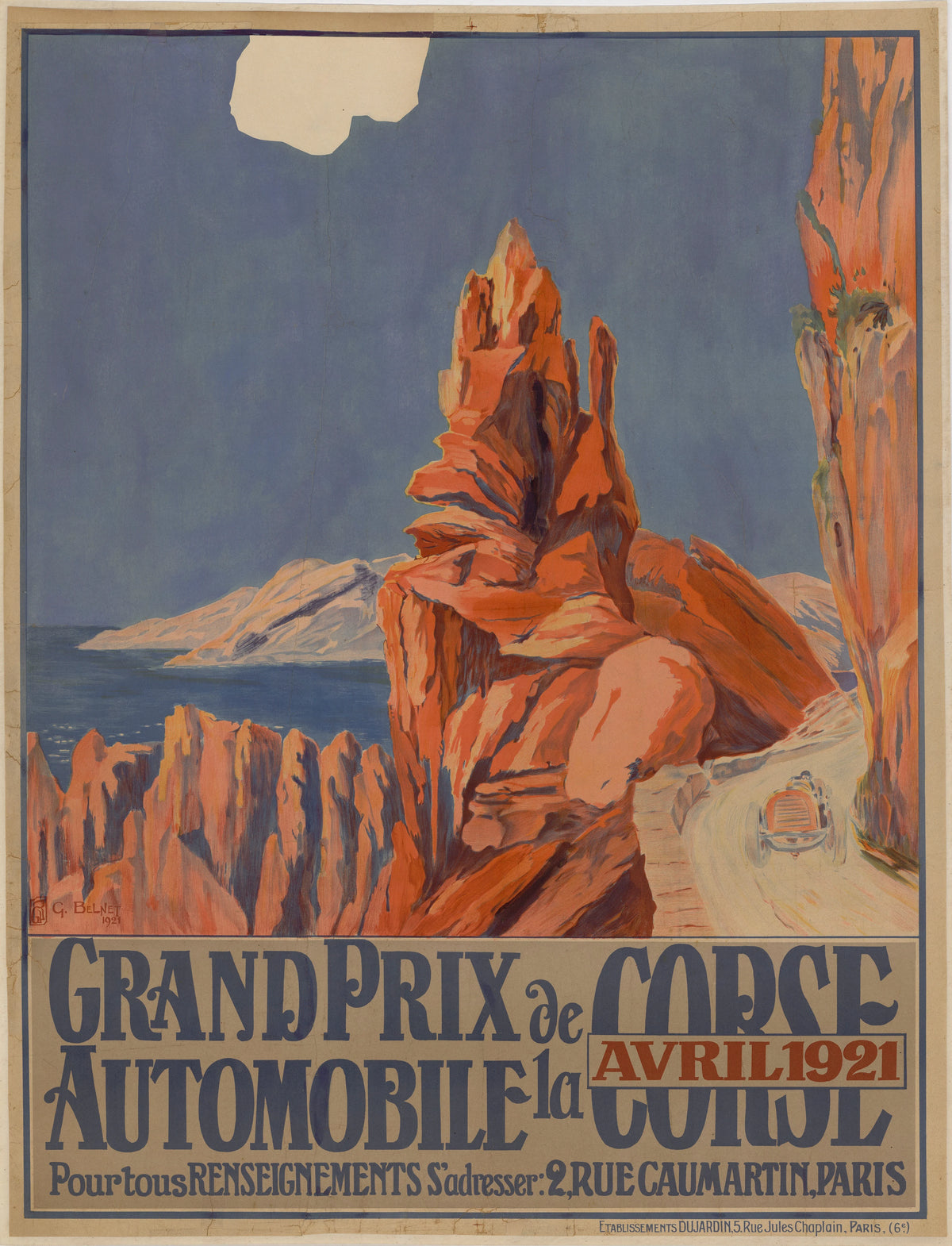 Georges-Albert Belnet - Grand prix automobile de la Corse (1921)