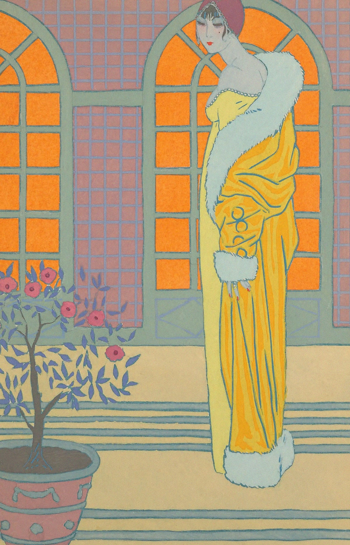 Georges Lepape - Sur Les Marches Du Jardin (1912)