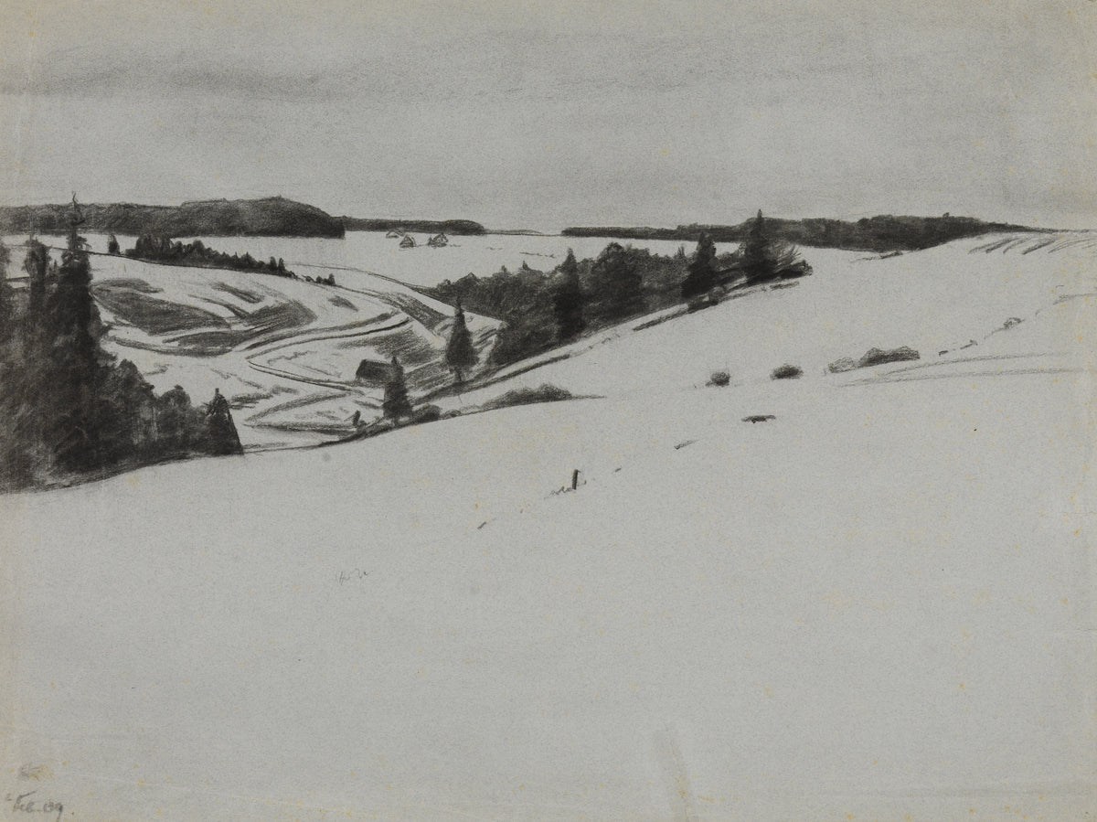 Gustav Kampmann - Schneelandschaft bei Königsfeld (1909)