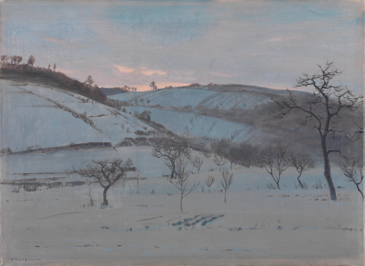 Gustav Kampmann - Wintermorgen bei Grötzingen (1908)