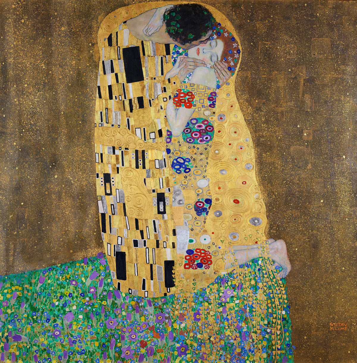 Gustav Klimt - The kiss (lovers) (1908)