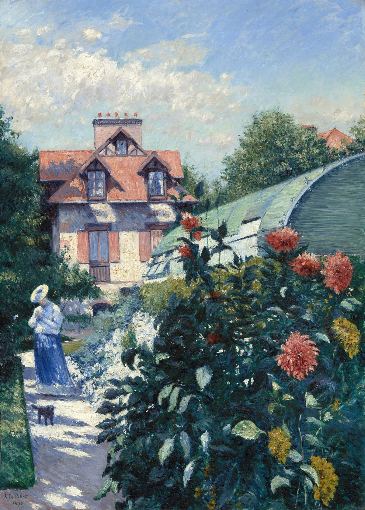 Gustave Caillebotte - Dahlias,Garden at Petit Gennevilliers (1893)