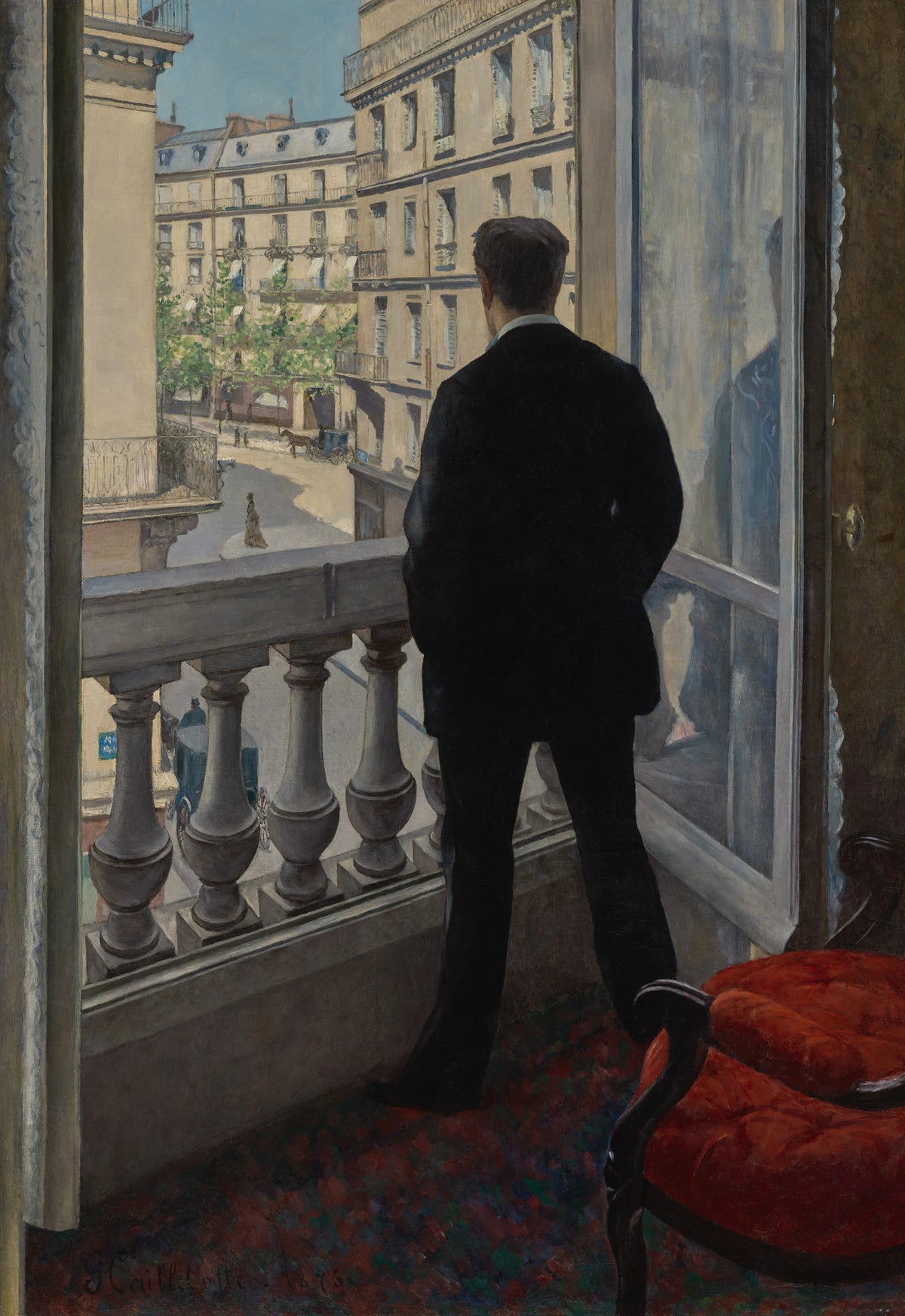 Gustave Caillebotte - Young Man at His Window (1876)