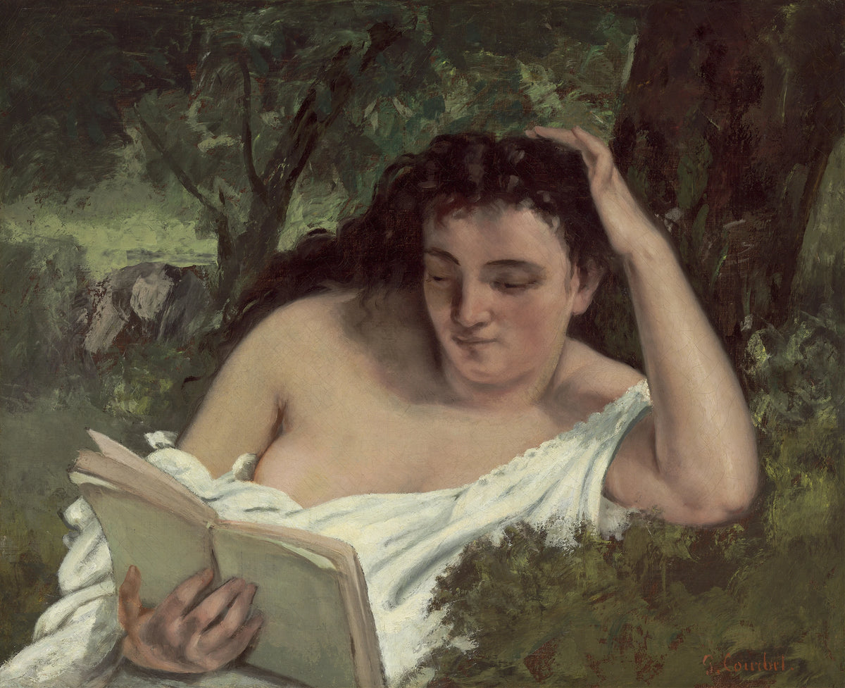 Gustave Courbet - A Young Woman Reading (circa 1866-1868)