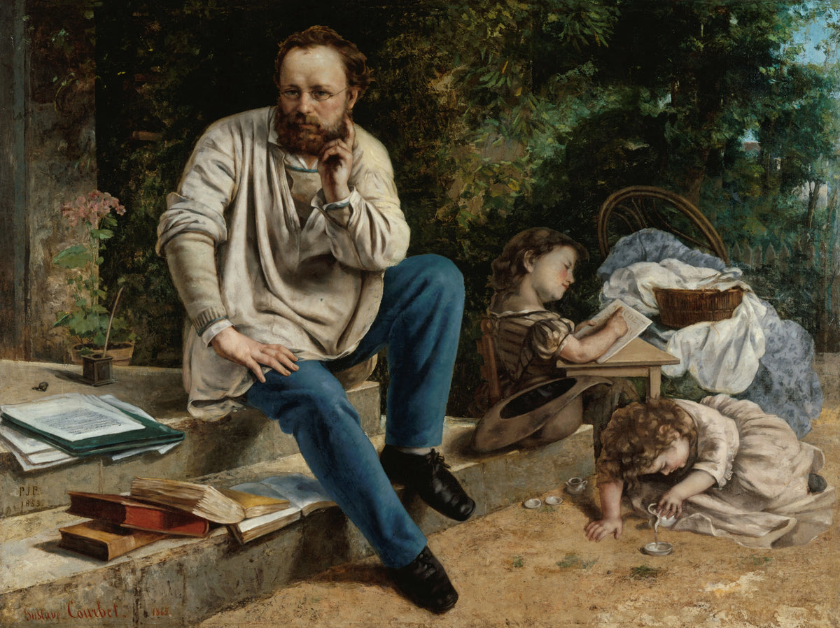 Gustave Courbet - Pierre-Joseph Proudhon et ses enfants en 1853 (1865)