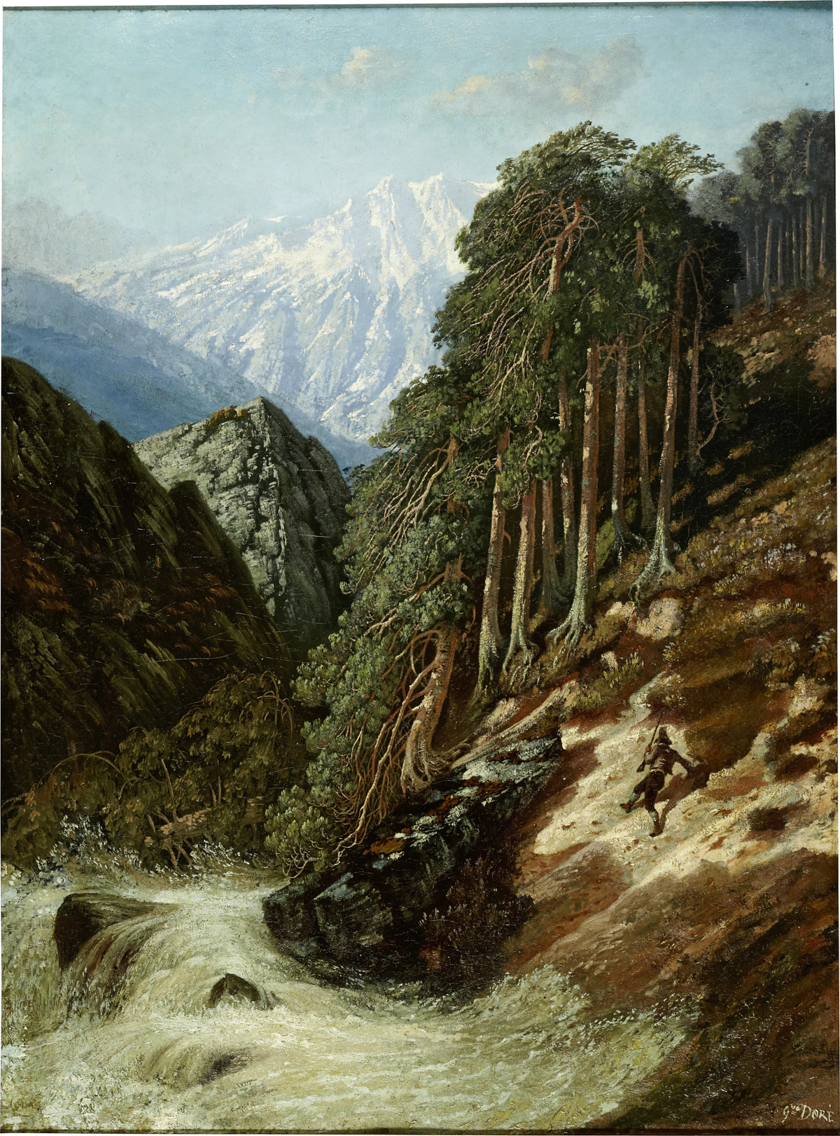 Gustave Doré - Alpine Landscape with Beck (after 1870)