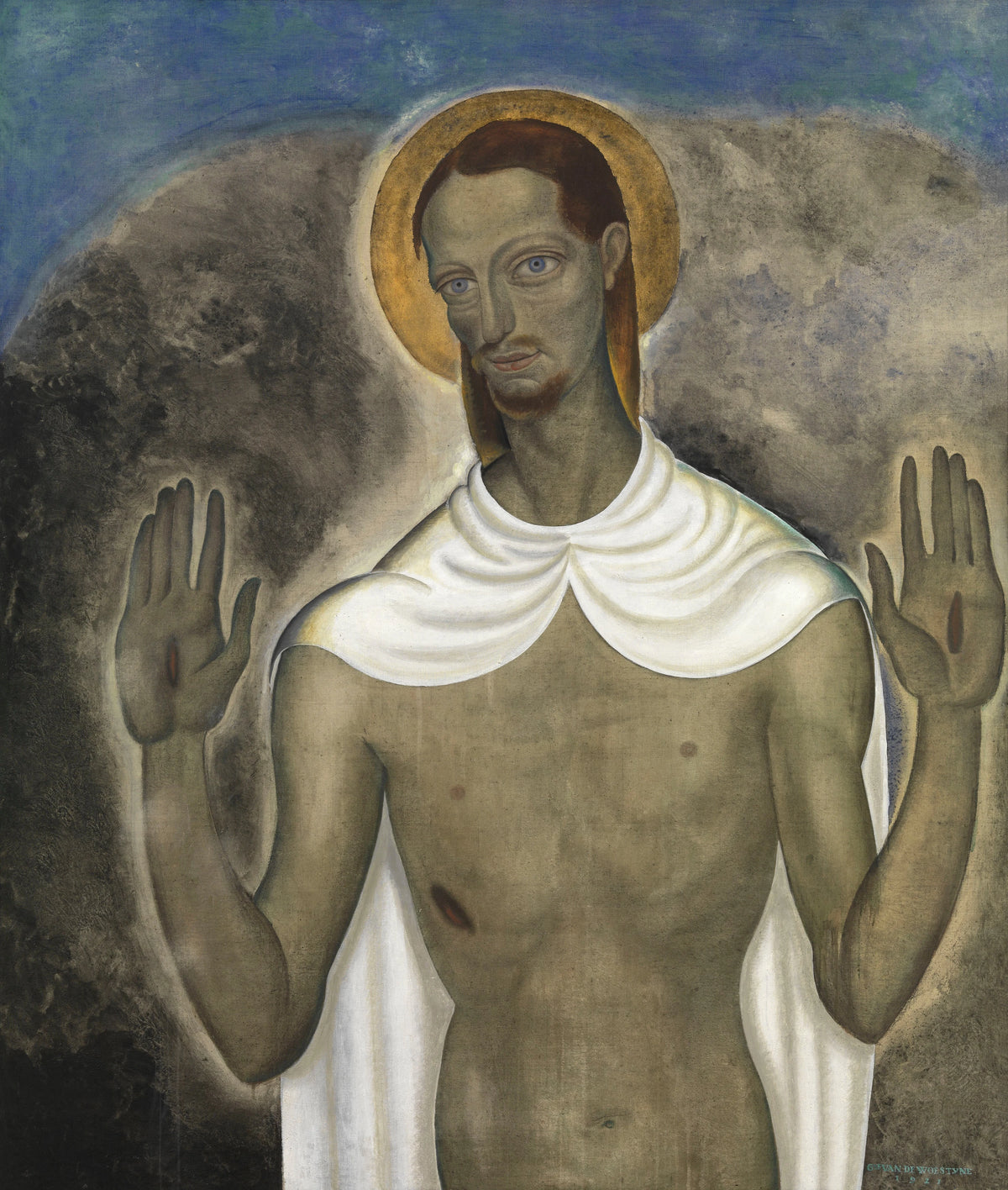 Gustave van de Woestijne - Christ Showing His Wounds (1921)