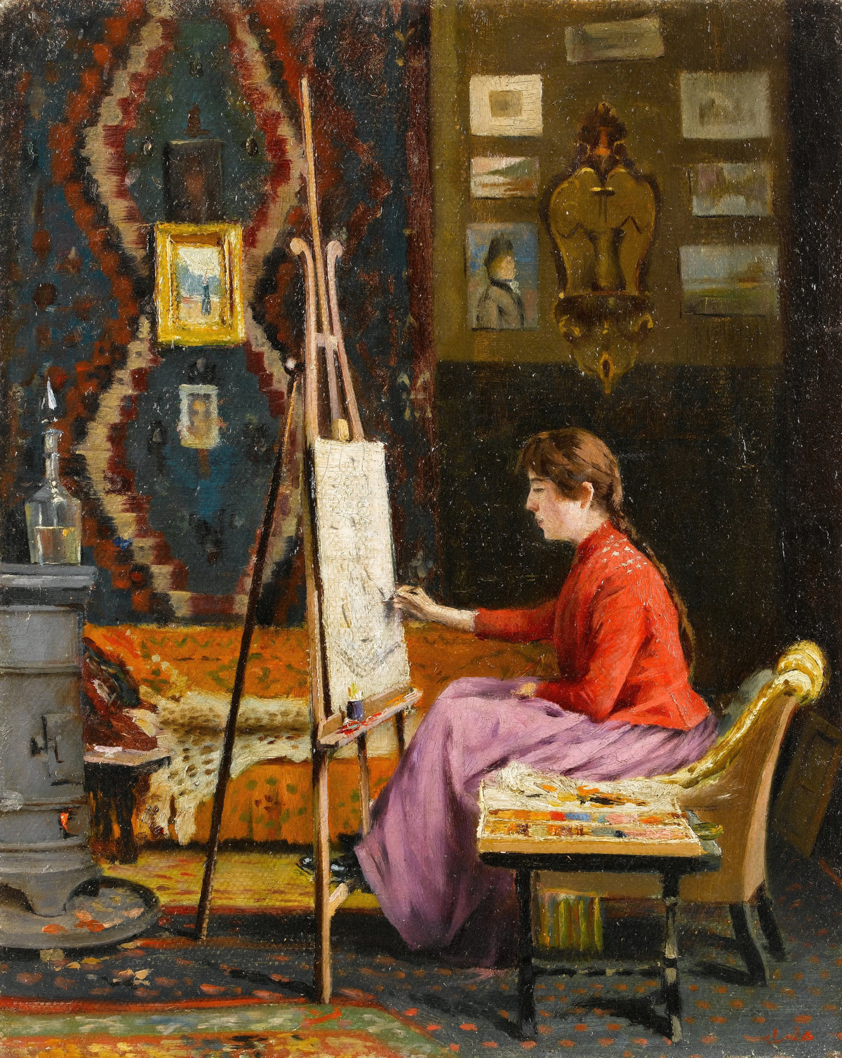 Halil Paşa - Ressam Kız ve Atölyesi (1939)