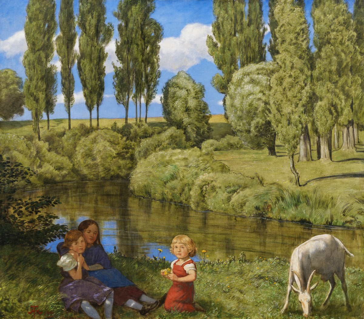 Hans Thoma - Am Stillen Bach (1901)