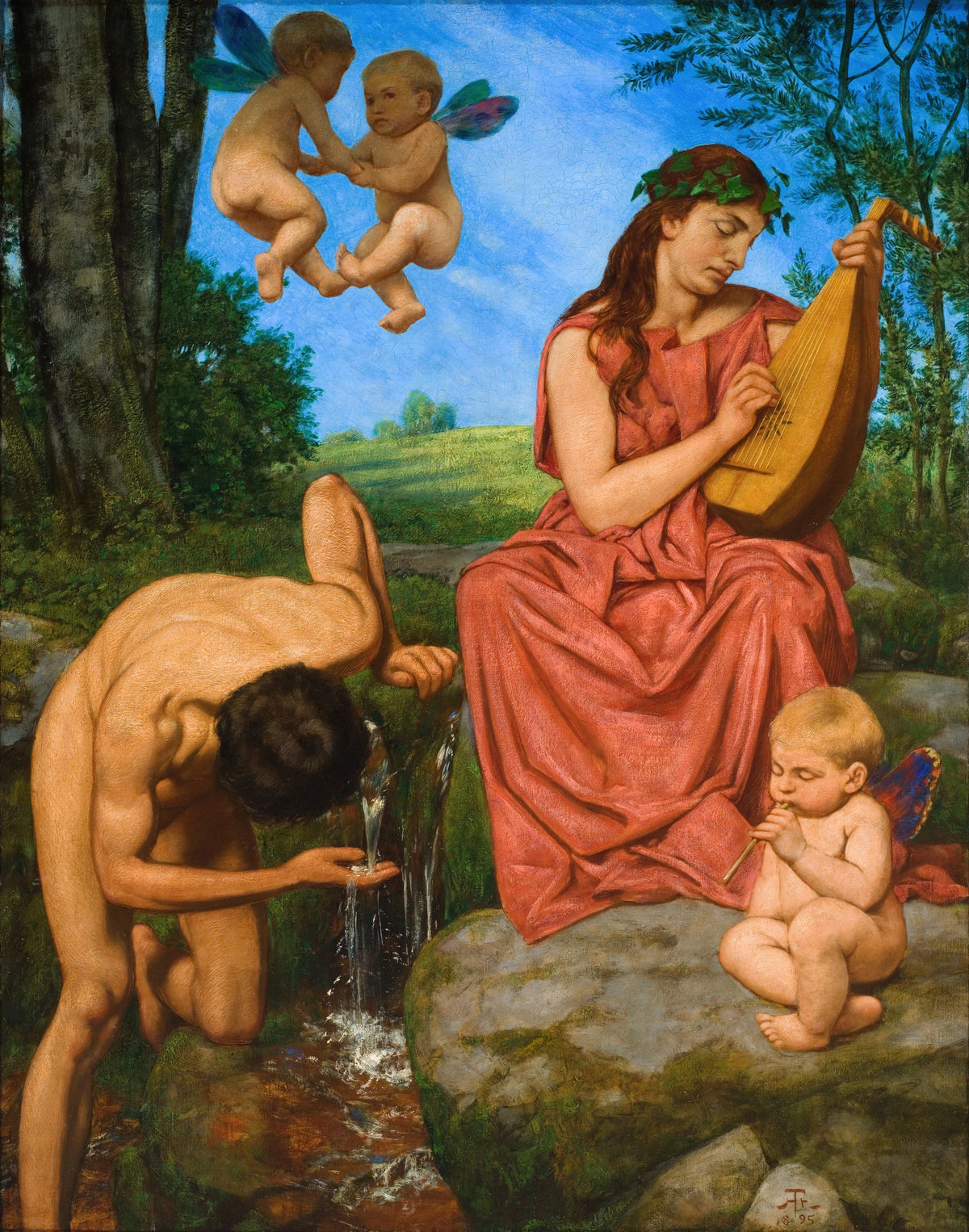 Hans Thoma - Die Quelle (The Spring) (1895)