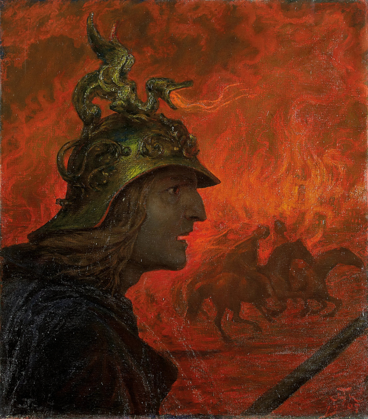 Hans Thoma - The War (1907)