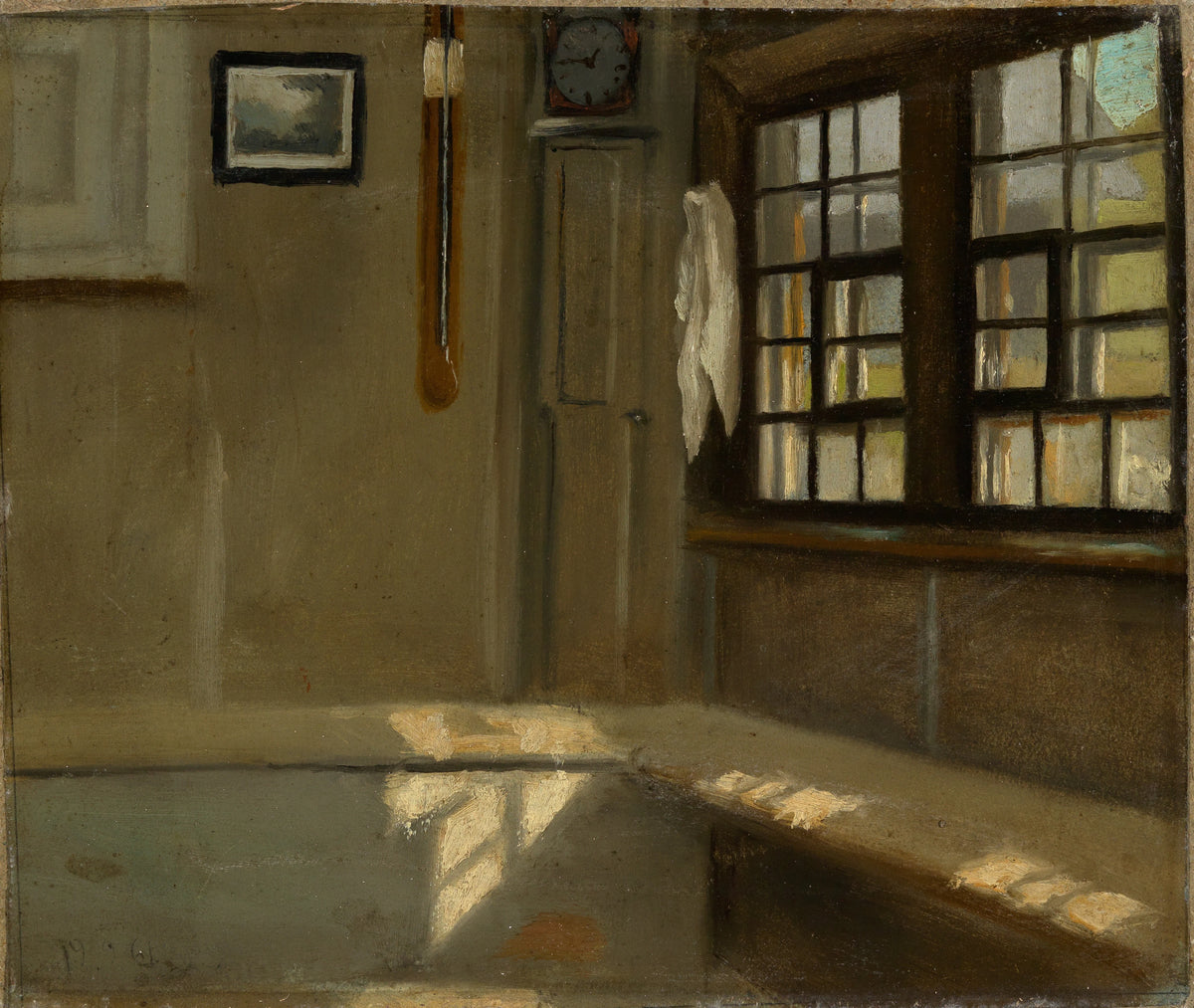 Hans Thoma - Zimmerecke in Bauernhaus (1861)
