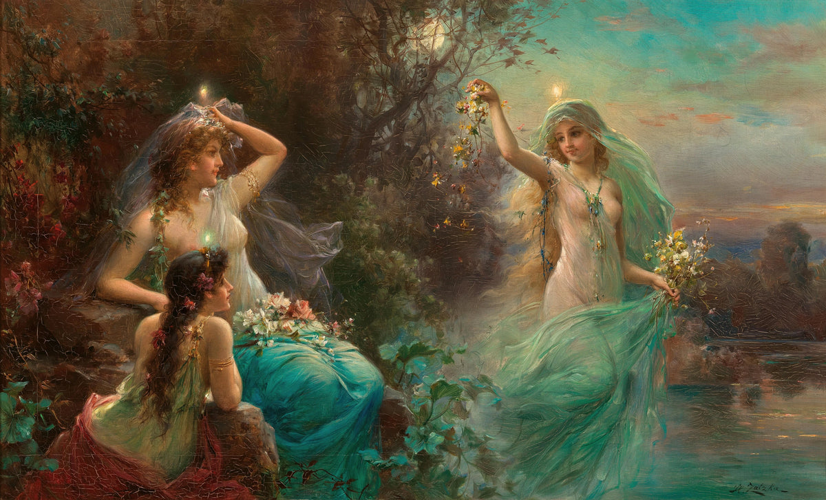 Hans Zatzka - Nymphs at Dawn