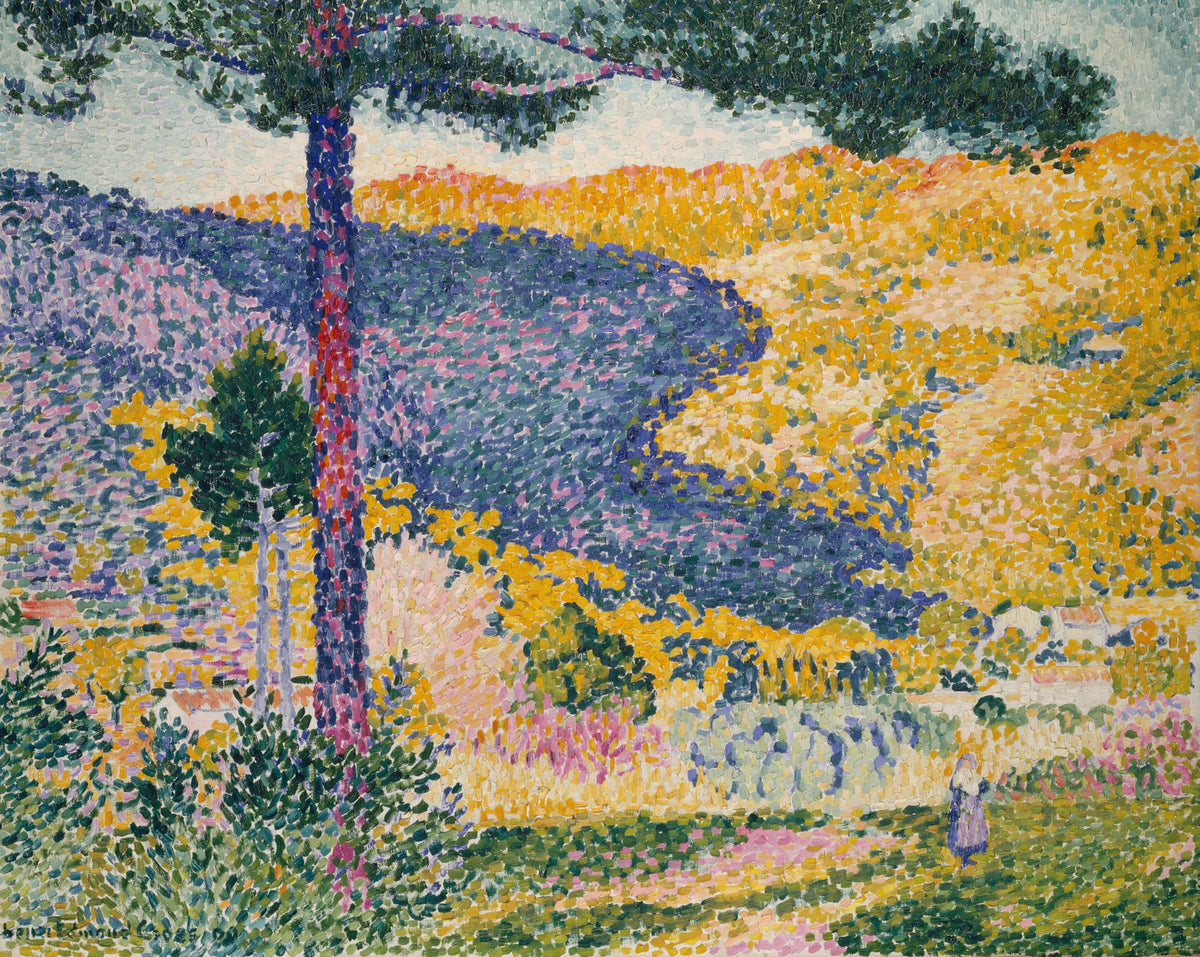 Henri-Edmond Cross - Valley with Fir (Shade on the Mountain) (1909)