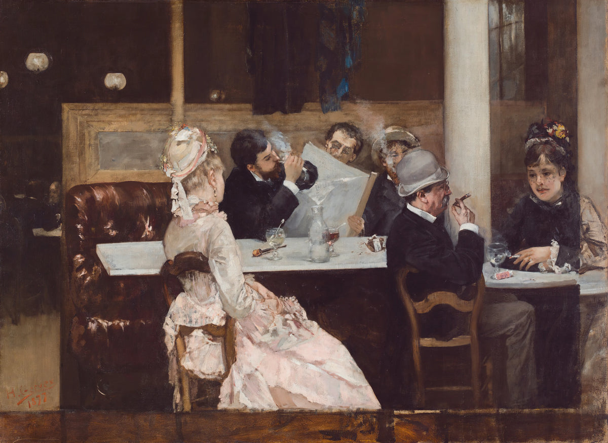 Henri Gervex - Café Scene In Paris (1877)