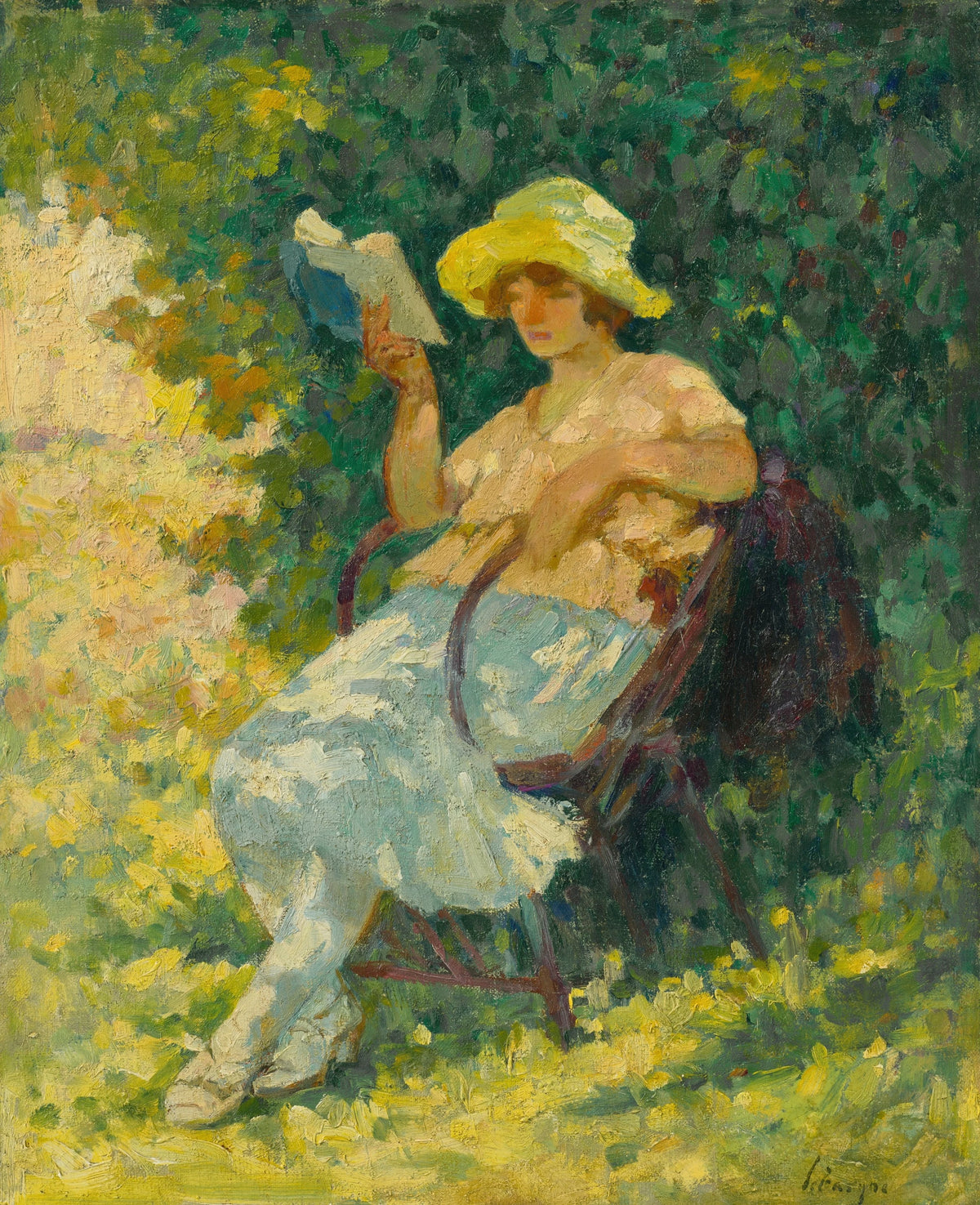 Henri Lebasque - La lecture au jardin