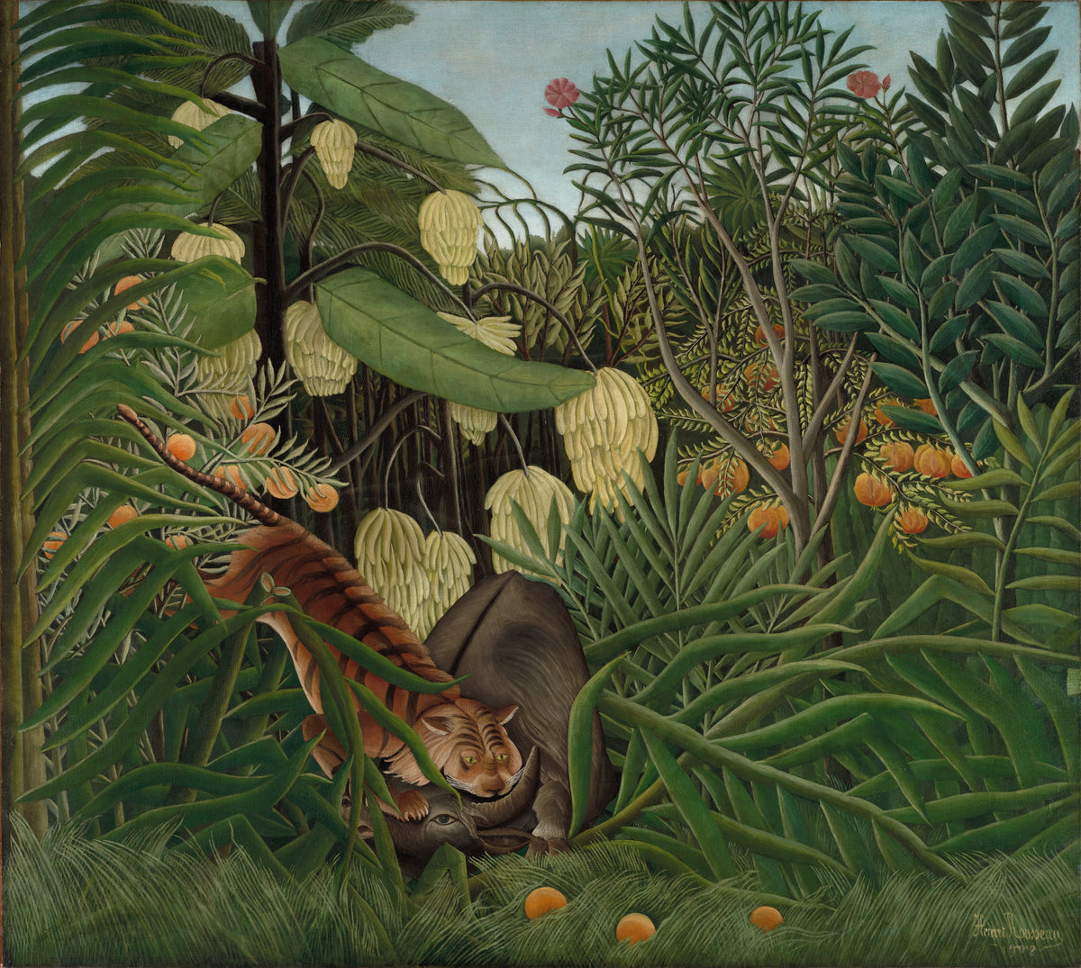 Henri Rousseau - Fight between a Tiger and a Buffalo (1908)