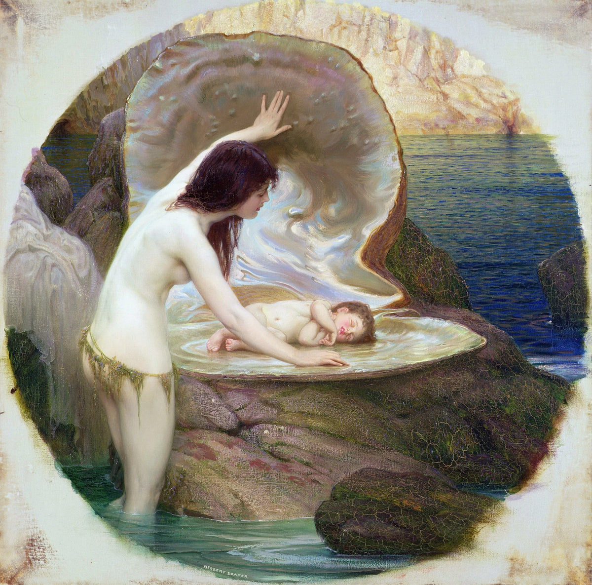 Herbert James Draper - A Water Baby (circa 1900)