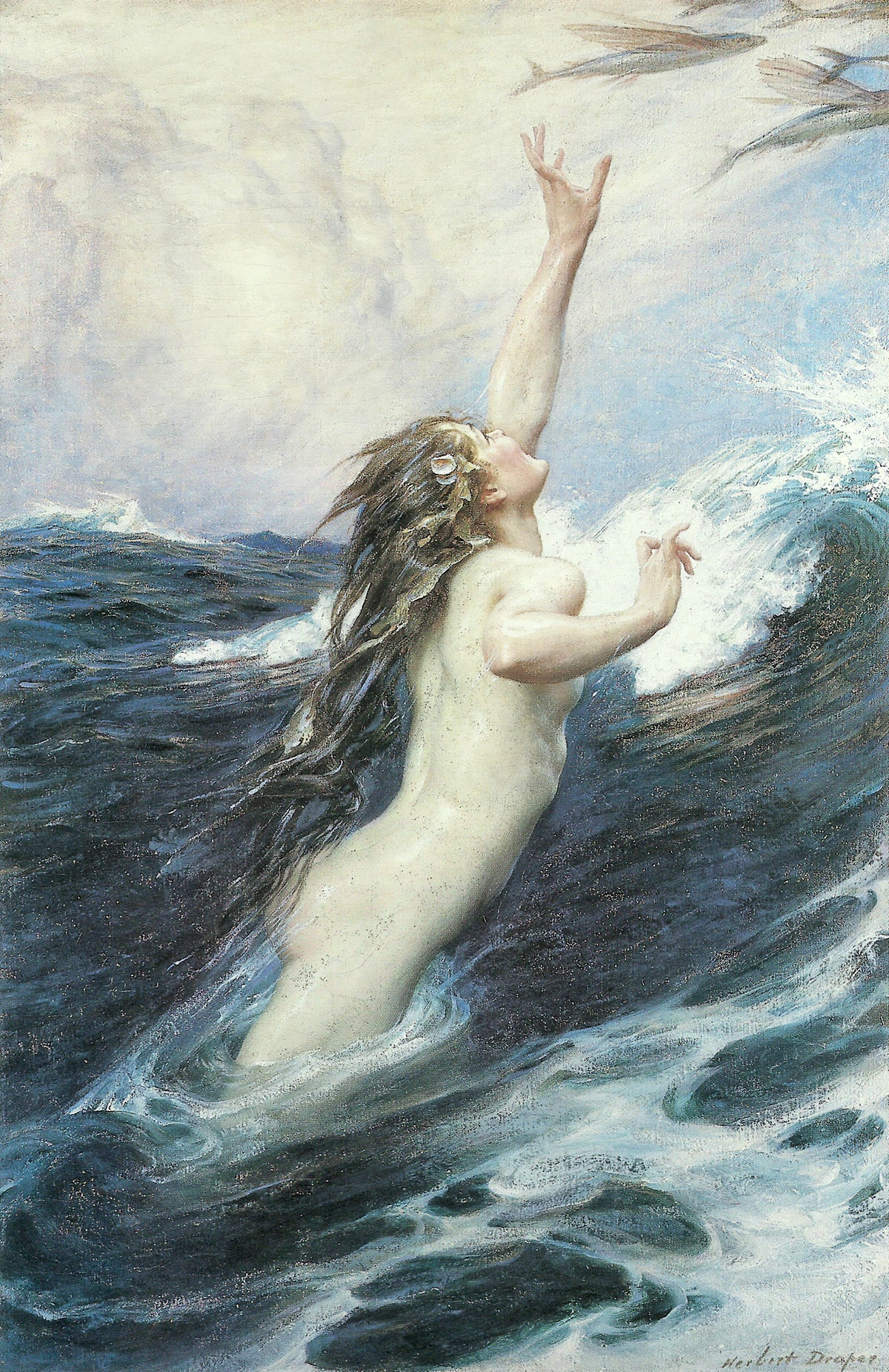 Herbert James Draper - Flying Fish (circa 1910)