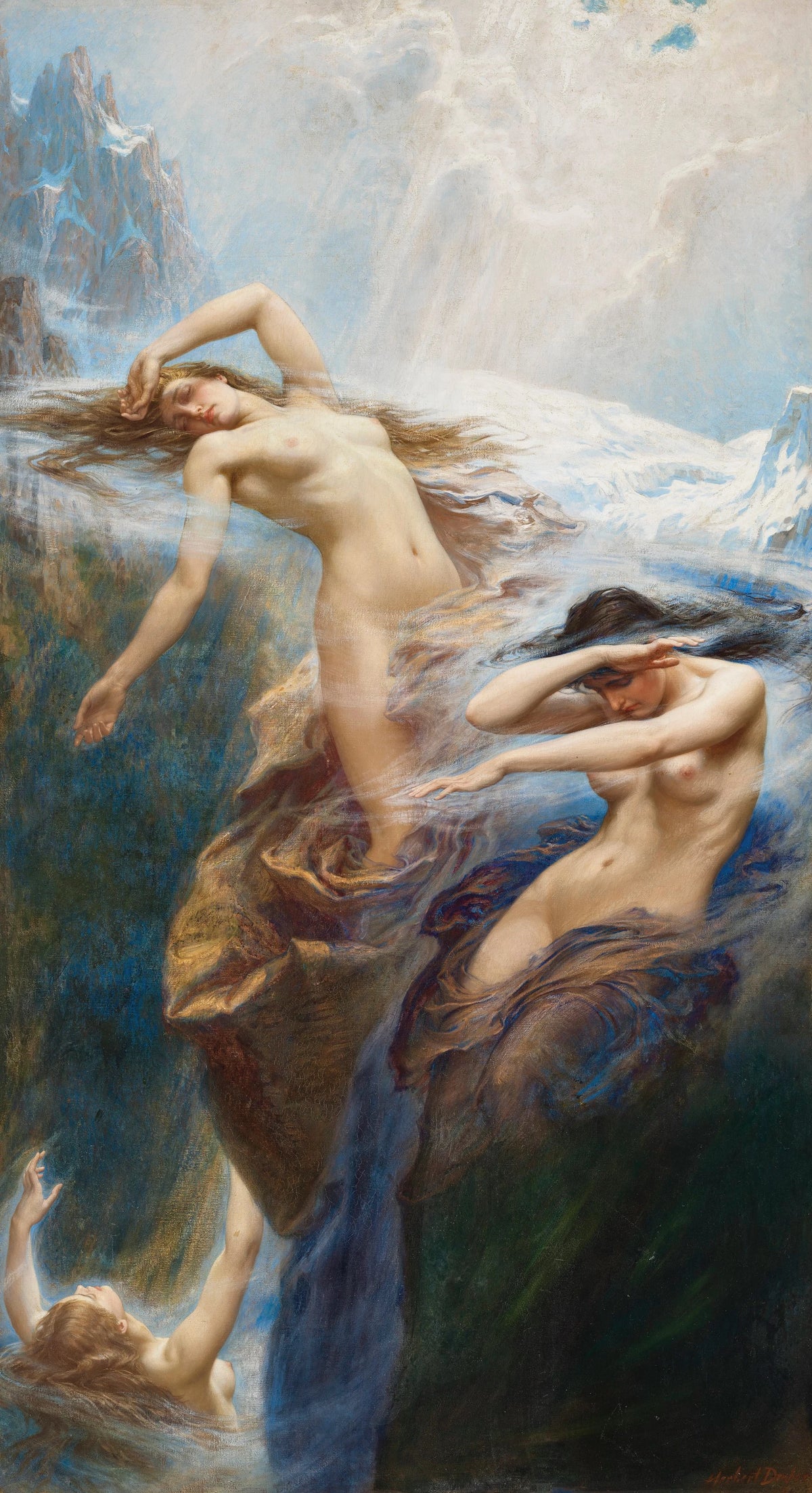 Herbert James Draper - The Mountain Mists (circa 1912)