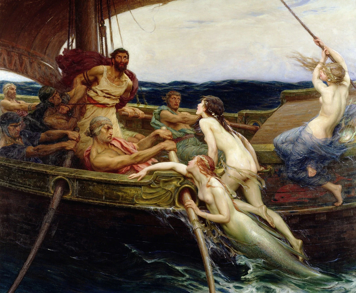 Herbert James Draper - Ulysses And The Sirens (circa 1909)