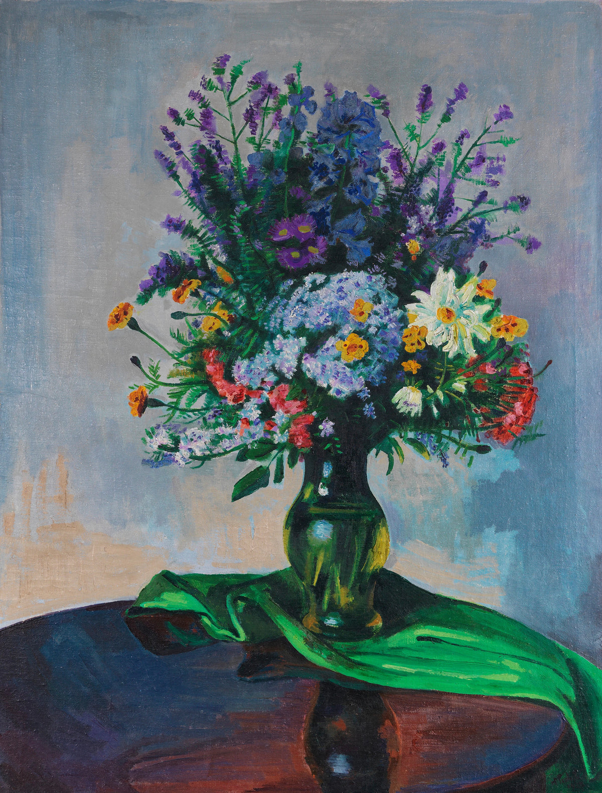 Hermann Max Pechstein - Bouquet of Flowers (1927)