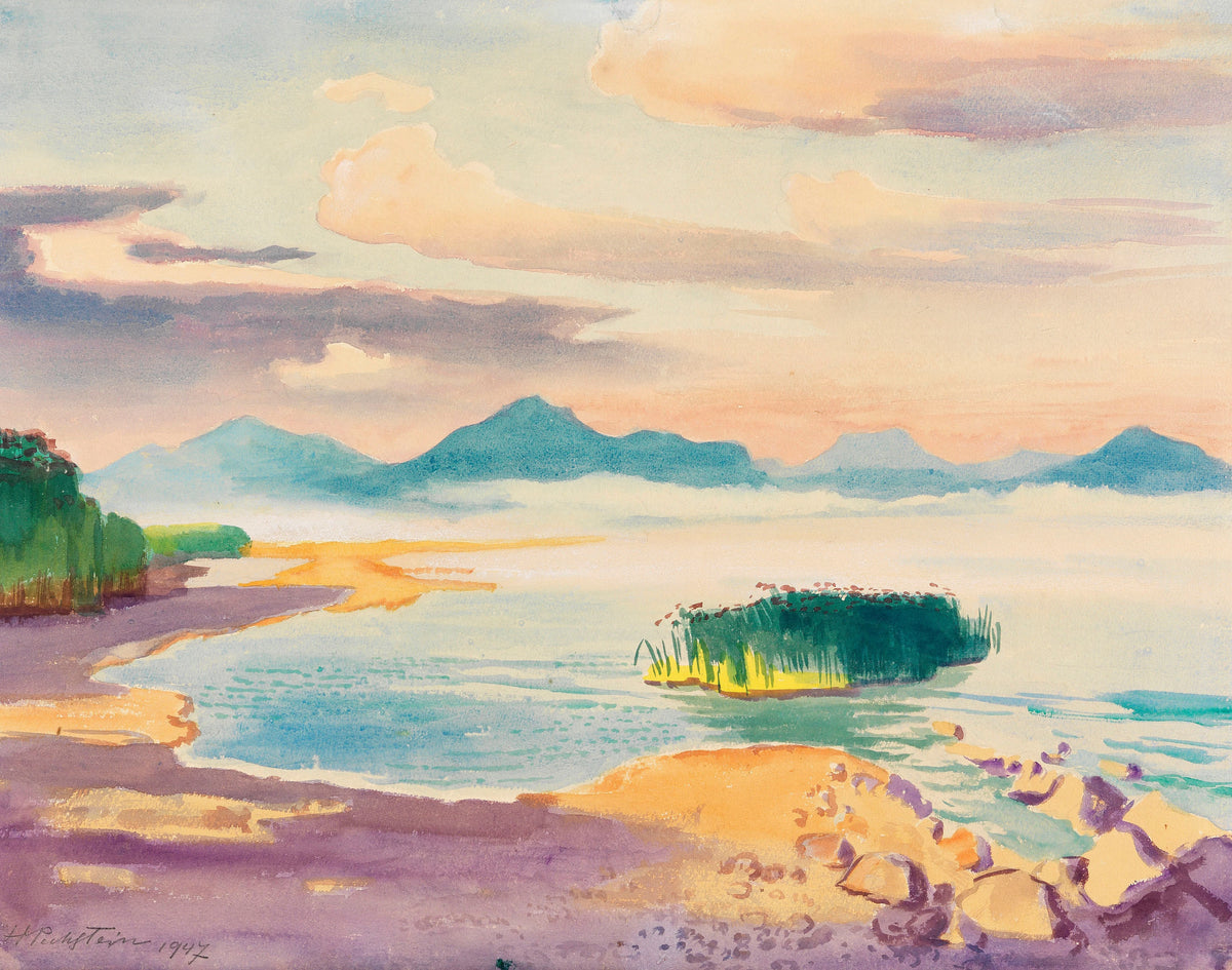 Hermann Max Pechstein - Chiemsee shore (1947)