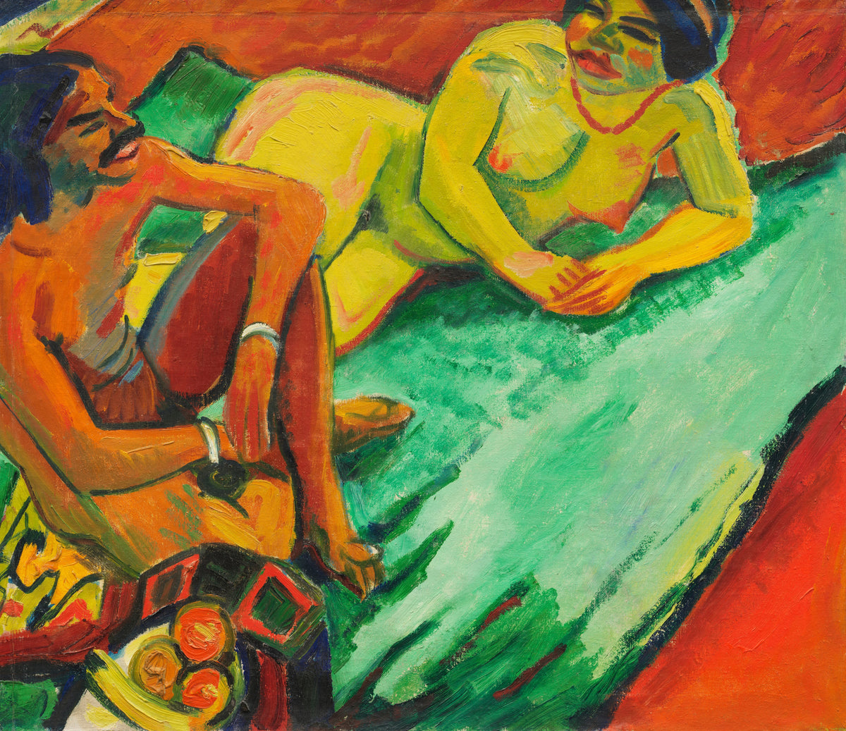 Hermann Max Pechstein - Inder und Frauenakt (1910)