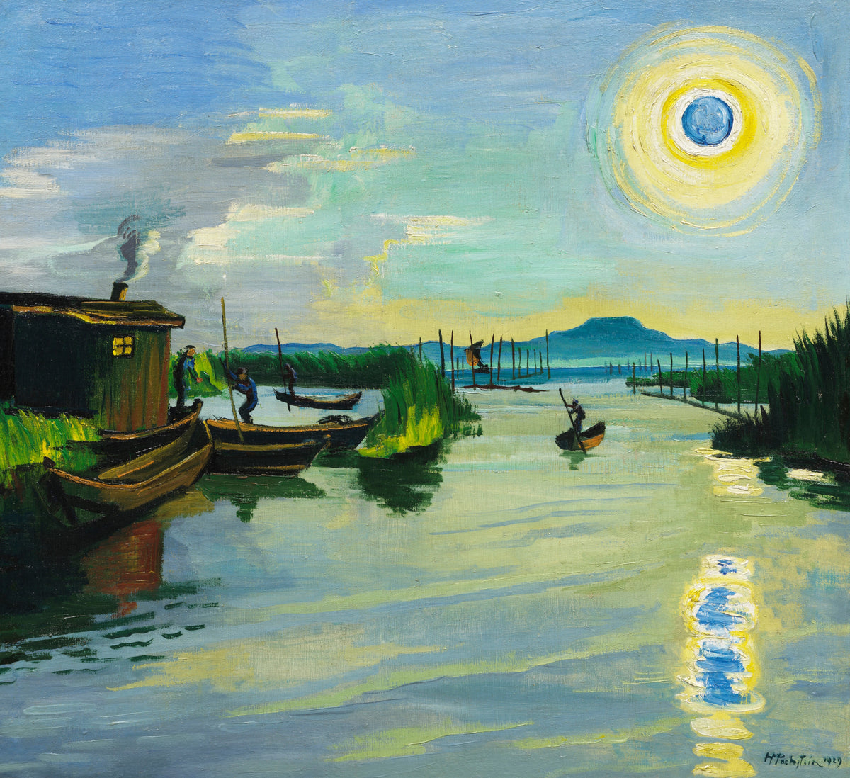 Hermann Max Pechstein - Morning at Lake Garda (1929)