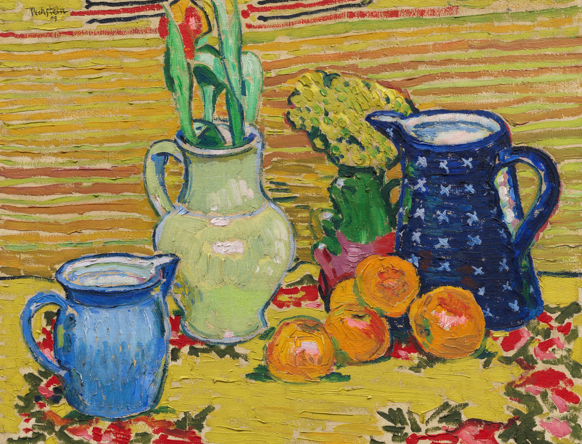 Hermann Max Pechstein - Still Life with Oranges (1909)